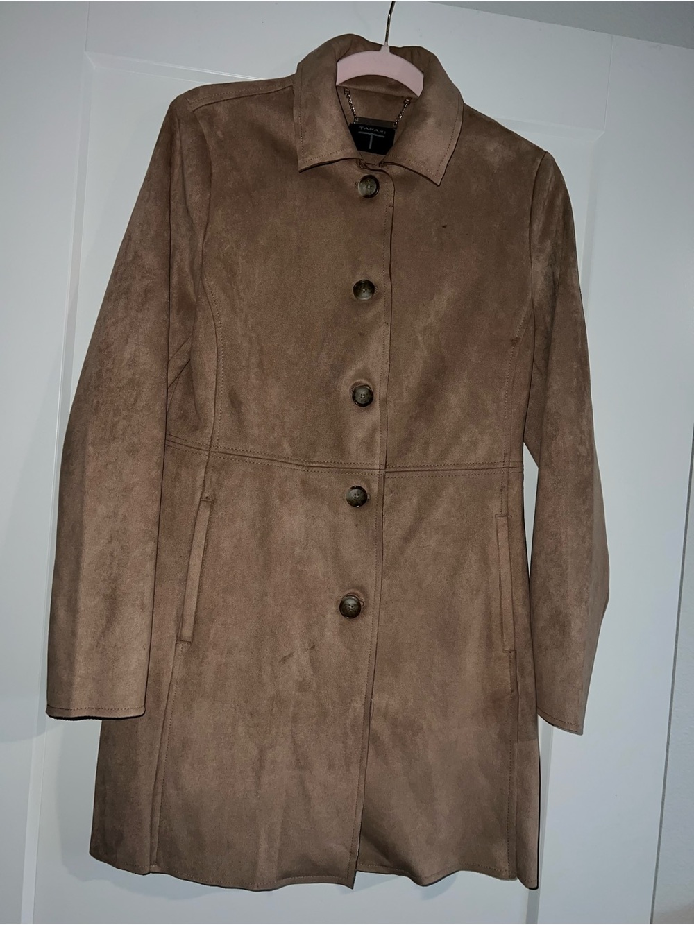 Suede beige coat